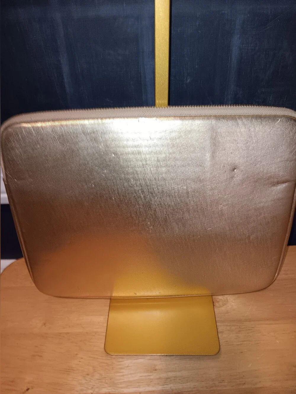 Kate Spade Gold Leather Zippy Tablet Case